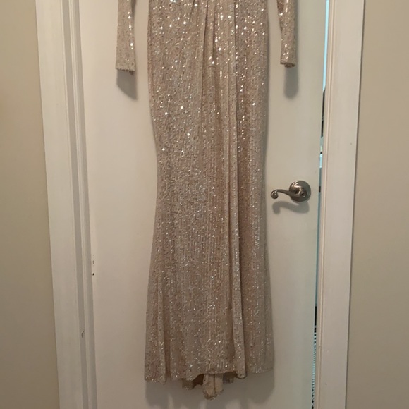 Sequin V-Neck Gown - Picture 8 of 8